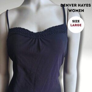 Denver Hayes Women Black Ruched Camisole – Size Large